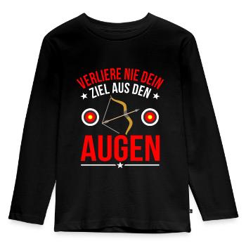 Bogenschießen - Kinder Premium Bio Langarmshirt - Schwarz - Vorne - AI Model Kid Male (0cm)