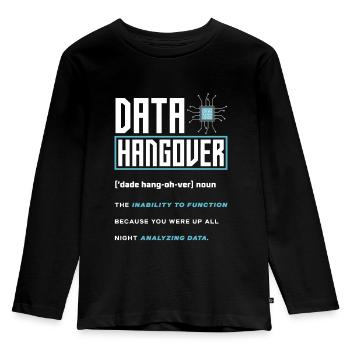 Data Engineering Data Analysis - Kids' Premium Longsleeve Shirt - black - Front - AI Model Kid Male (0cm)