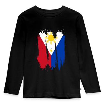 Philippines - Kids' Premium Longsleeve Shirt - black - Front - AI Model Kid Male (0cm)