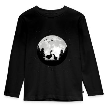 Goose Moon Goose Goose BreederGift - Kids' Premium Longsleeve Shirt - black - Front - AI Model Kid Male (0cm)