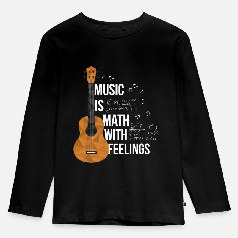 Musiker Schüler Mathematik Unterricht Lernen - Kinder Premium Bio Langarmshirt - Schwarz