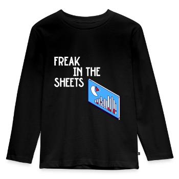 Freak In The Sheets Excel - Kids' Premium Longsleeve Shirt - black - Front - AI Model Kid Male (0cm)