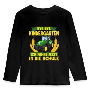 Schüler - Kinder Premium Bio Langarmshirt - Schwarz - Vorne - AI Model Kid Male (0cm)