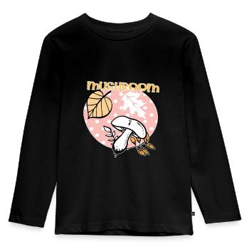 Mushroom Autumn - Kids' Premium Longsleeve Shirt - black - Front - AI Model Kid Male (0cm)
