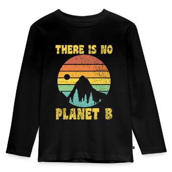 THERE IS NO PLANET B - T-shirt manches longues Premium Enfant - noir - Devant - AI Model Kid Male (0cm)