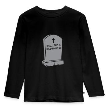 Grab Galgen Humor, naja... Das ist - Kinder Premium Bio Langarmshirt - Schwarz - Vorne - AI Model Kid Male (0cm)