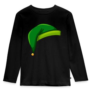 Elfe - Fee - Weihnachten - Kinder Premium Bio Langarmshirt - Schwarz - Vorne - AI Model Kid Male (0cm)