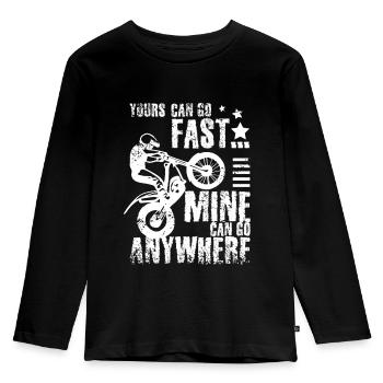 Moto trial bike - Kids' Premium Longsleeve Shirt - black - Front - AI Model Kid Male (0cm)