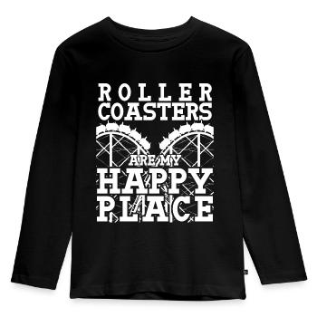 Roller Coaster Kirmes Roller Coasters - Kids' Premium Longsleeve Shirt - black - Front - AI Model Kid Male (0cm)