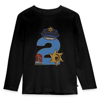 I've been a kid's birthday party police for 2 years - Kids' Premium Longsleeve Shirt - black - Front - AI Model Kid Male (0cm)
