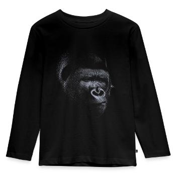 Grey Gorilla - Kids' Premium Longsleeve Shirt - black - Front - AI Model Kid Male (0cm)