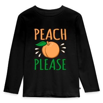 Peach - Kids' Premium Longsleeve Shirt - black - Front - AI Model Kid Male (0cm)