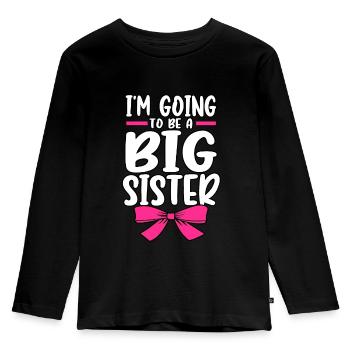 Bébé révèle que je vais être une grande sœur genre - T-shirt manches longues Premium Enfant - noir - Devant - AI Model Kid Male (0cm)