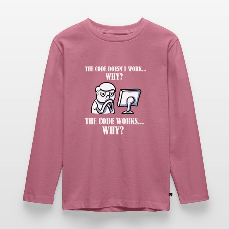 The Code Informatiker Programmierer Computer Admin Kinder Premium Bio Langarmshirt