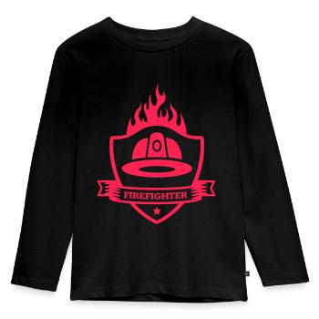 Pompiers bénévoles Emploi - T-shirt manches longues Premium Enfant - noir - Devant - AI Model Kid Male (0cm)