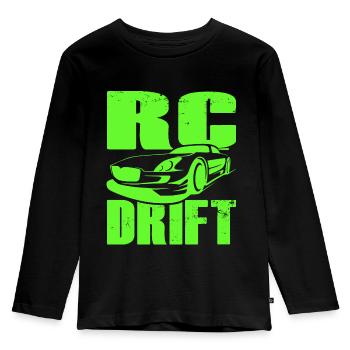 RC - drift - Kids' Premium Longsleeve Shirt - black - Front - AI Model Kid Male (0cm)