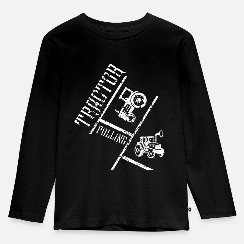 tractor pulling - Kids' Premium Longsleeve Shirt - black