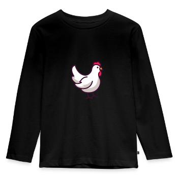 chicken - Kids' Premium Longsleeve Shirt - black - Front - AI Model Kid Male (0cm)
