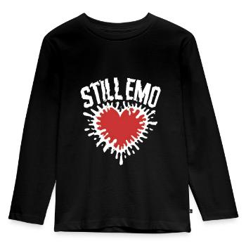 Still emo! Goth Emo Alternative Aesthetic - Kids' Premium Longsleeve Shirt - black - Front - AI Model Kid Male (0cm)
