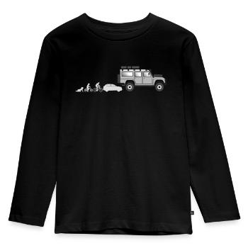 Evolution Landi 2 - Kinder Premium Bio Langarmshirt - Schwarz - Vorne - AI Model Kid Male (0cm)
