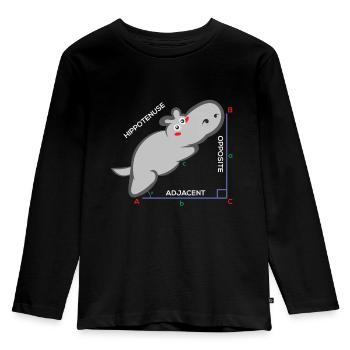 Hippotenuse Lustiges Mathemathik Lehrer Geschenk - Kinder Premium Bio Langarmshirt - Schwarz - Vorne - AI Model Kid Male (0cm)