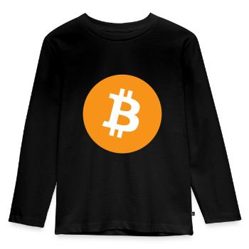 Vintage Bitcoin Shirt Cryptocurrency Cryptocurrency Cryptocurrency - Kids' Premium Longsleeve Shirt - black - Front - AI Model Kid Male (0cm)