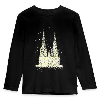 Cologne cathedral - Kids' Premium Longsleeve Shirt - black - Front - AI Model Kid Male (0cm)