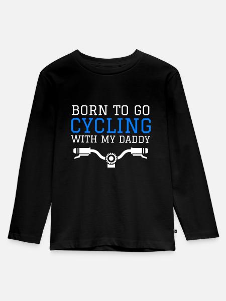 Radsport - Kinder Premium Bio Langarmshirt - Schwarz
