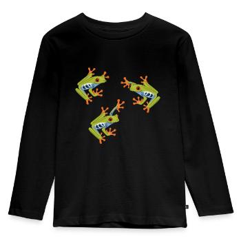 Frog roach tree frog frogs - Kids' Premium Longsleeve Shirt - black - Front - AI Model Kid Male (0cm)