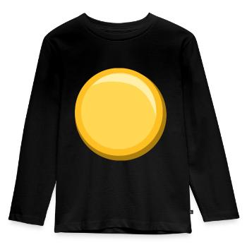 Gold Sticker Template Template Icon Button - Kids' Premium Longsleeve Shirt - black - Front - AI Model Kid Male (0cm)