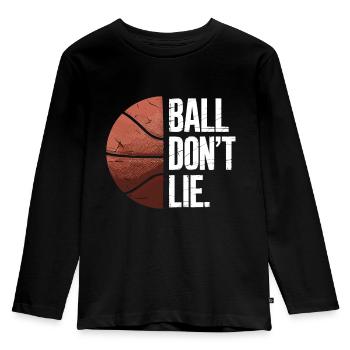 Basketball Truths - Kids' Premium Longsleeve Shirt - black - Front - AI Model Kid Male (0cm)
