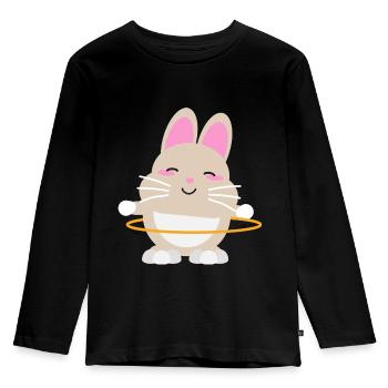 Hulahoop - Kids' Premium Longsleeve Shirt - black - Front - AI Model Kid Male (0cm)