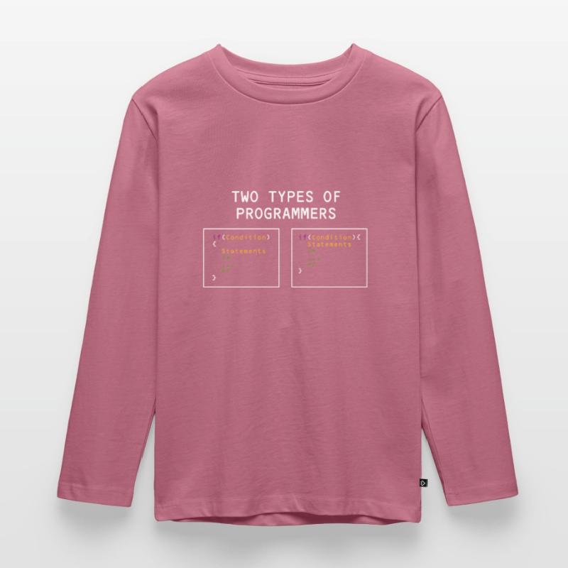 Two types of programmers PHP HTML IT Developer Kids' Premium Longsleeve Shirt