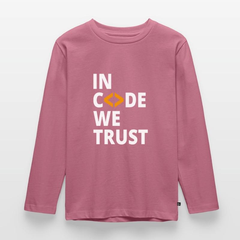 In code we trust Programmierer Geek Coding Nerd Kinder Premium Bio Langarmshirt