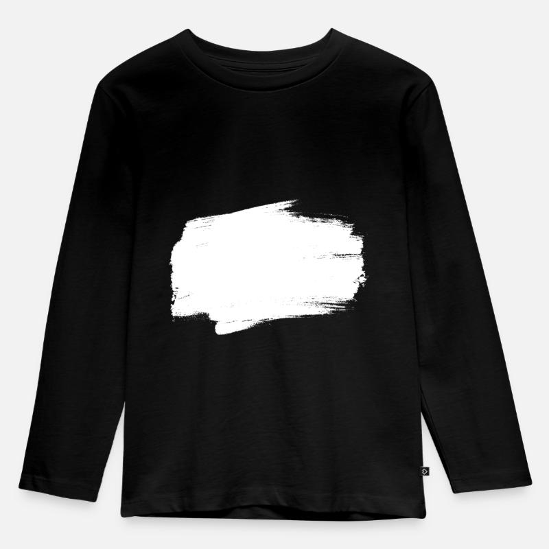 hintergrund weiss gemalt - Kinder Premium Bio Langarmshirt - Schwarz