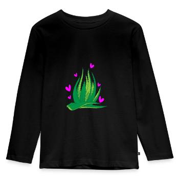 ALOE Vera - Kids' Premium Longsleeve Shirt - black - Front - AI Model Kid Male (0cm)