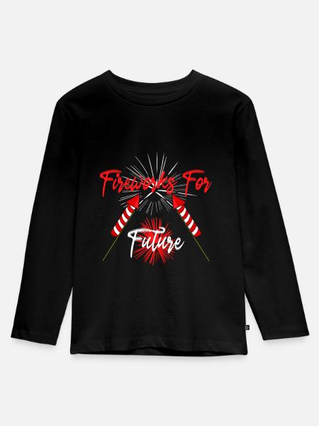 Pyrotechniker Feuerwerker - Kinder Premium Bio Langarmshirt - Schwarz