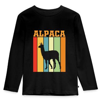 Alpapaka Jeu de couleurs rétro - T-shirt manches longues Premium Enfant - noir - Devant - AI Model Kid Male (0cm)