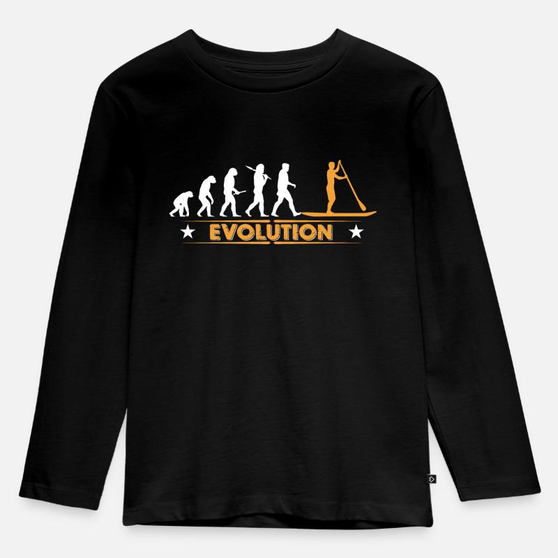 SUP - Stand up paddle - Evolution - Kids' Premium Longsleeve Shirt - black