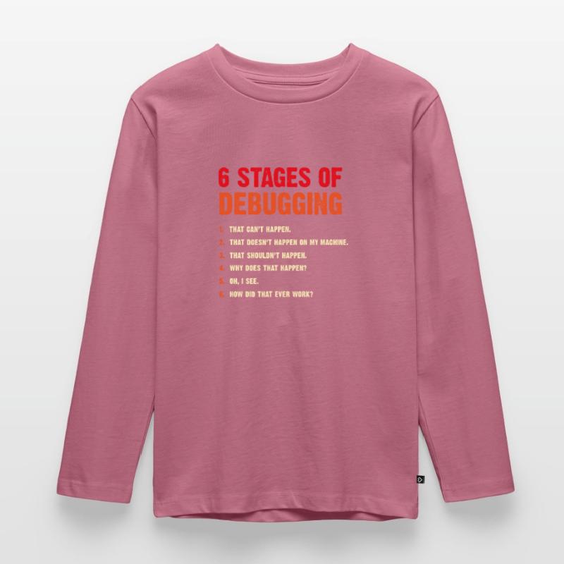 Developer Debugging Computer Scientist Geek Coder Kids' Premium Longsleeve Shirt