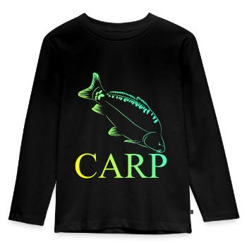 angry carp - Kids' Premium Longsleeve Shirt - black - Front - AI Model Kid Male (0cm)