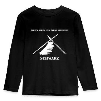 Kothe - GO CAMPING AND COLOR BLACK CONFESS - Kids' Premium Longsleeve Shirt - black - Front - AI Model Kid Male (0cm)