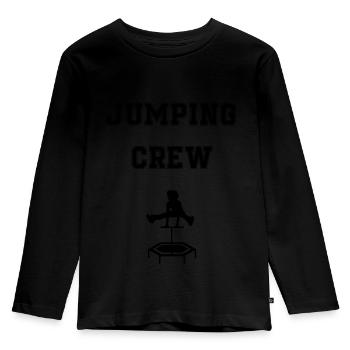jumping trampoline girl jumping jump gift - Kids' Premium Longsleeve Shirt - black - Front - AI Model Kid Male (0cm)