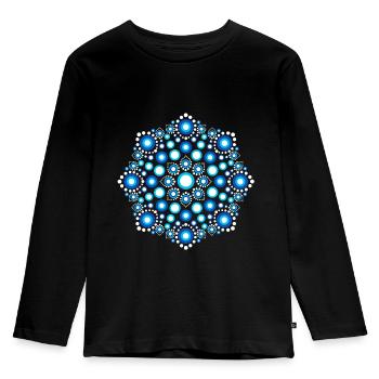 Color Dots, Dot Art, Mandala, Yoga, Meditation - Kinder Premium Bio Langarmshirt - Schwarz - Vorne - AI Model Kid Male (0cm)