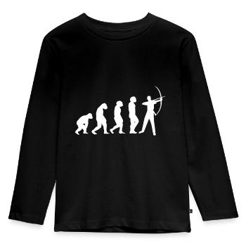 Evolution Archer Bow and Arrow - Kids' Premium Longsleeve Shirt - black - Front - AI Model Kid Male (0cm)