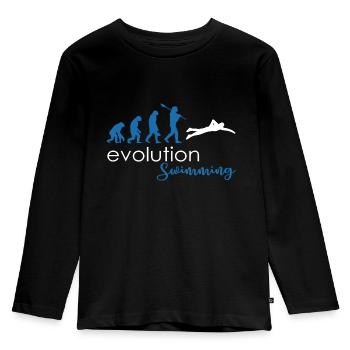 Nager - T-shirt manches longues Premium Enfant - noir - Devant - AI Model Kid Male (0cm)