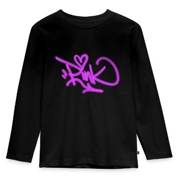 rose - T-shirt manches longues Premium Enfant - noir - Devant - AI Model Kid Male (0cm)