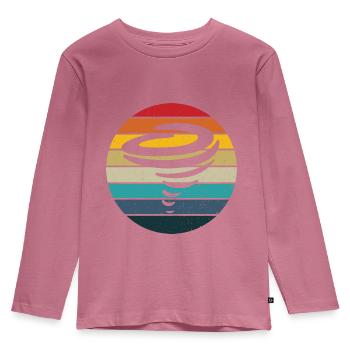 Tornado retro sunset storm chaser gift - Kids' Premium Longsleeve Shirt - mauve - Front - AI Model Kid Female (0cm)