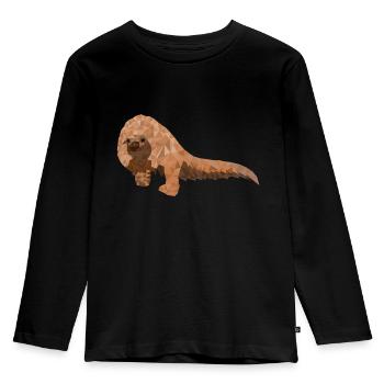 Pangolin pangolin espèce menacée Pholidota - T-shirt manches longues Premium Enfant - noir - Devant - AI Model Kid Male (0cm)
