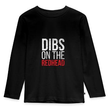 Dibs sur la rousse - T-shirt manches longues Premium Enfant - noir - Devant - AI Model Kid Male (0cm)
